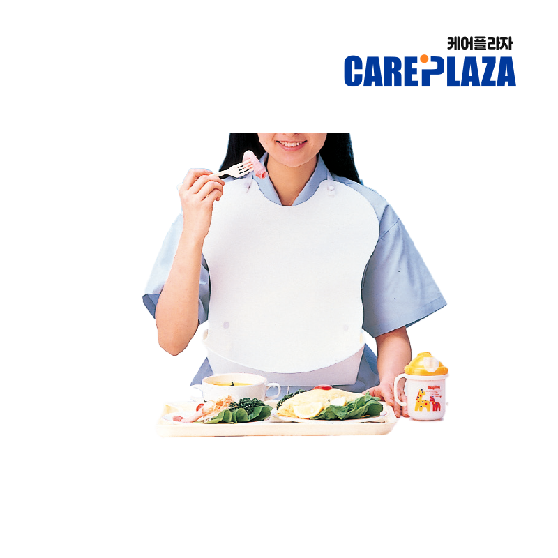 피존 식사용 탈부착 앞치마 (10745) 화이트